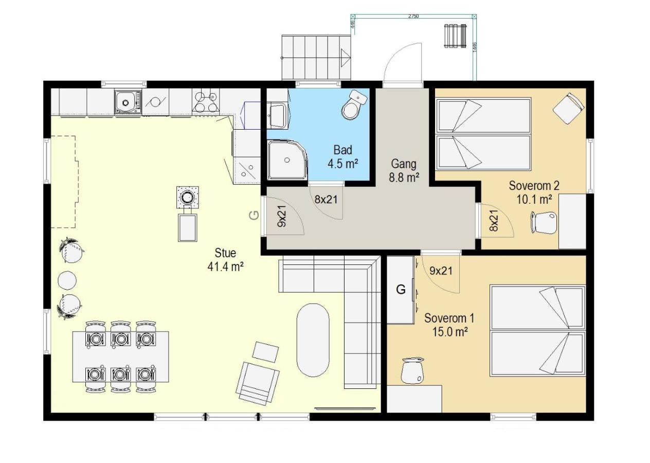 Apartment T-r Huset I Hellosan *